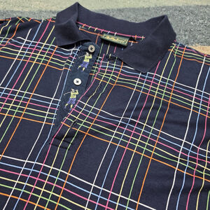Bobby Jones Collection Polo Shirt XL Multicolor Plaid Golf Mens Cotton